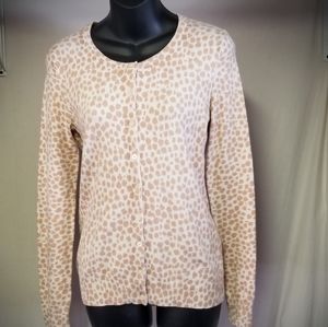 OLD NAVY TAN LEOPARD PRINT SWEATER,WOMEN'S SIZE SP